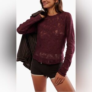 Free People NWT In the Meadow Lace Semi-Sheer cotton blend - S, M